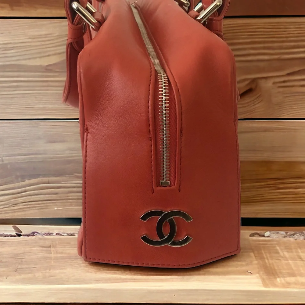 Coral Chanel Mademoiselle Boston Bag